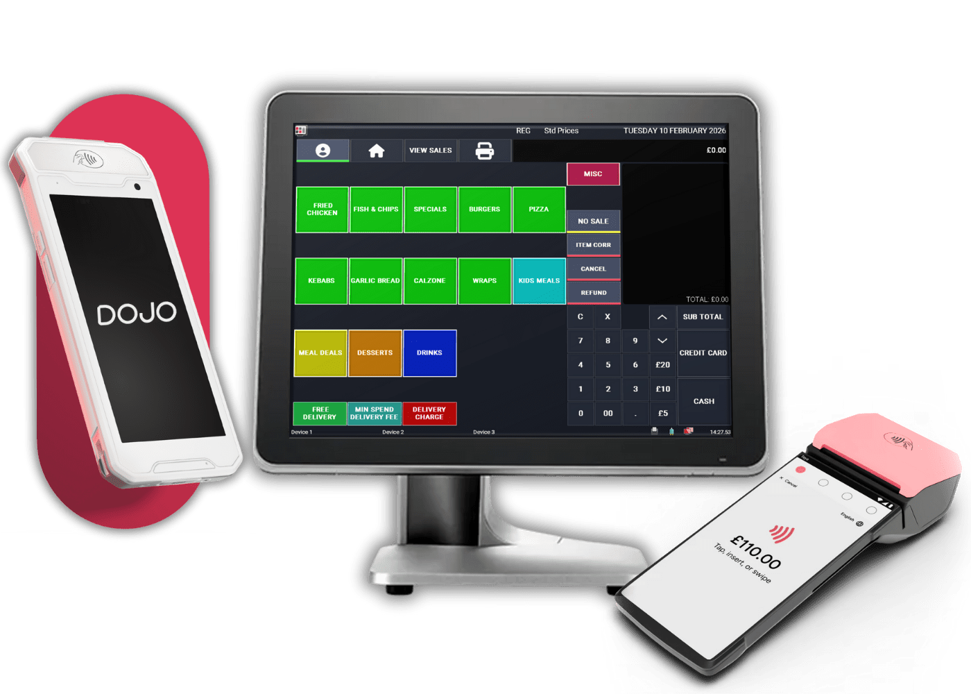 card payments for a takeaway