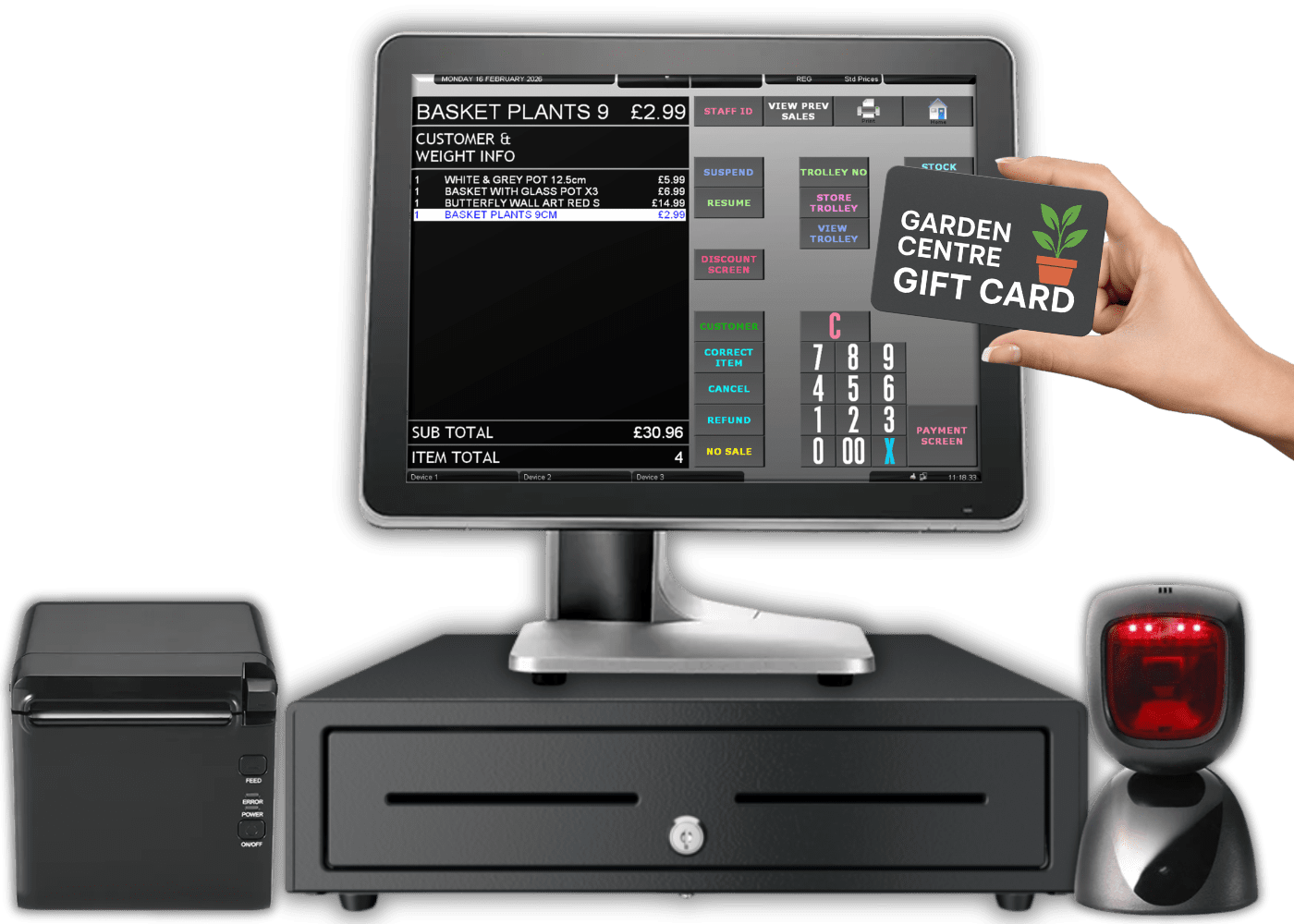 epos system for a garden centre