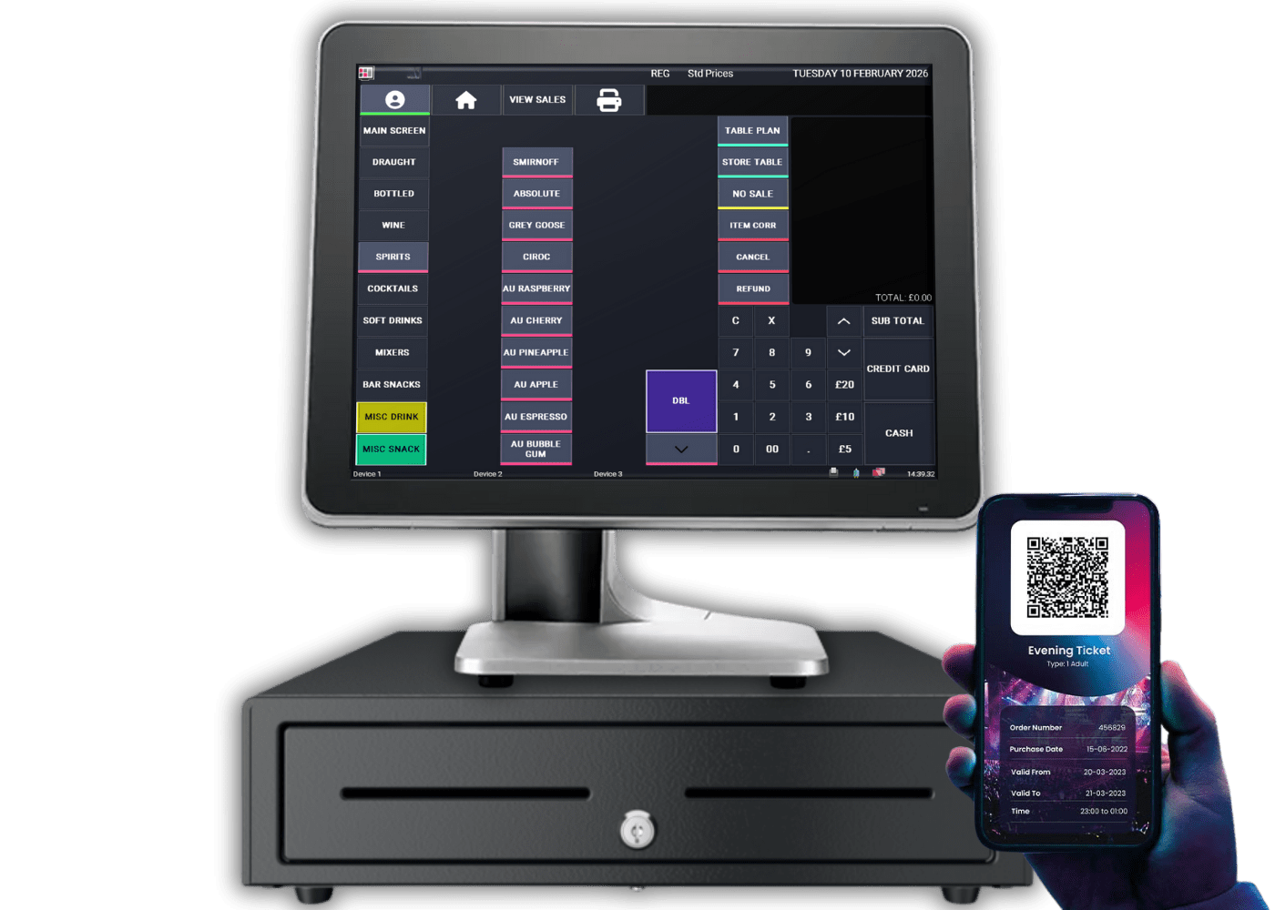 epos system for a nightclub
